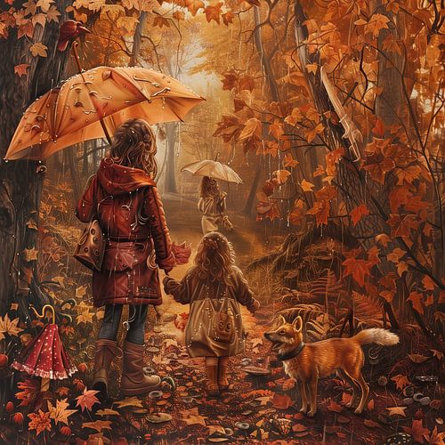 Magisch bos in de herst