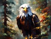 Wildlife - Abstracted Surrealism - Bald Eagle 3 by Johannas Art Creations thumbnail