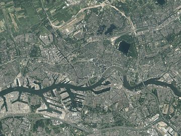 Luchtfoto van Rotterdam van Maps Are Art