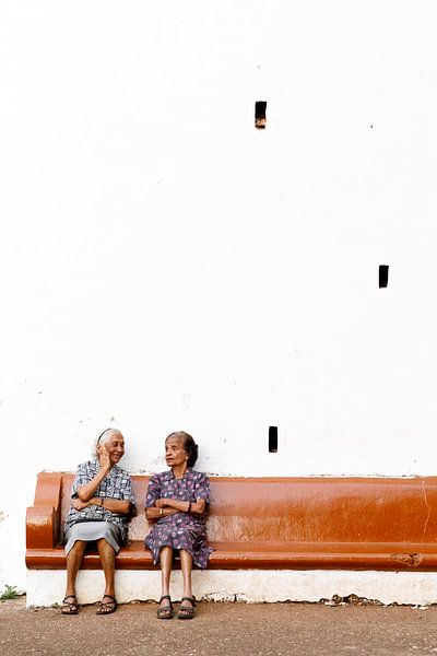 On a bench in Goa, India by Marvin de Kievit