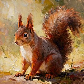 Faune sauvage - Une grâce indomptée - Écureuil 1 sur Johannas Art Creations