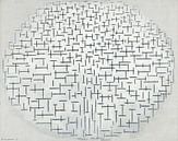 Composition 10 en noir et blanc, Piet Mondrian par Des maîtres magistraux Aperçu