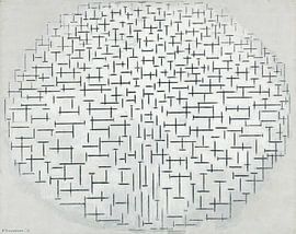 Komposition 10 in Schwarz-Weiß, Piet Mondrian