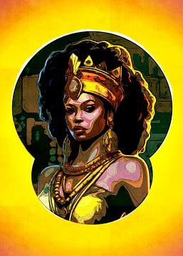 koningin versierd met afrika van irvan halim