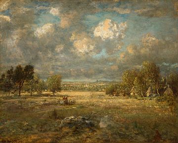 Platteland in Picardië, Théodore Rousseau