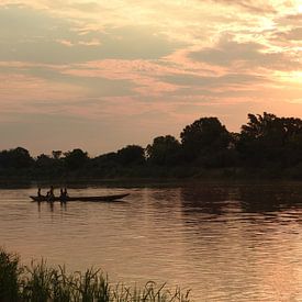 Fluss mit Sonnenuntergang von Els Morcus