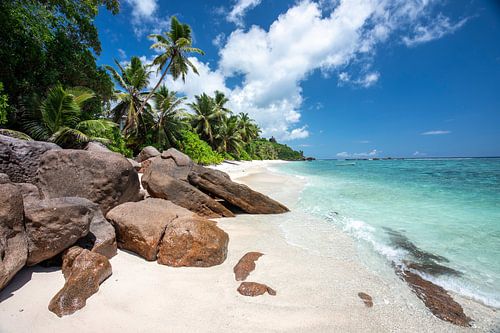 Strand op de Seychellen - een tropisch paradijs