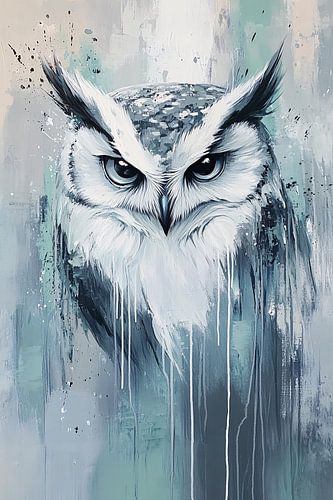 Expressieve uil in moderne stijl