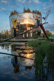Rotterdam - Depot Boijmans Van Beuningen bij zonsondergang