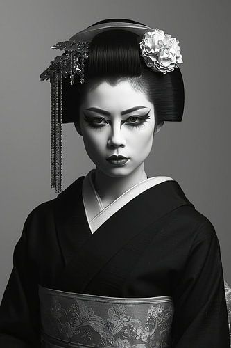 Geisha in Zwart - wit