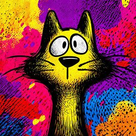 Pop-Art Katze Nr. 1 von Digital Picture Art
