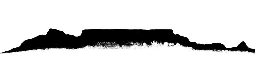 Silhouette of Table Mountain in Cape Town by Werner Lehmann