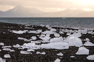 Banquise sur la plage du Svalbard