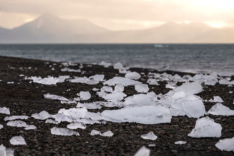 Eisschollen am Strand von Svalbard von Anouschka Hendriks