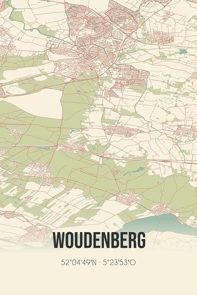 Vintage map of Woudenberg (Utrecht) by Prints of Place