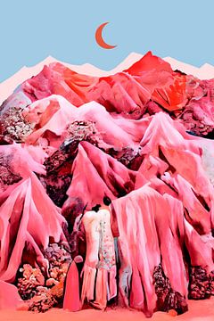 Roze textielbergen van treechild .