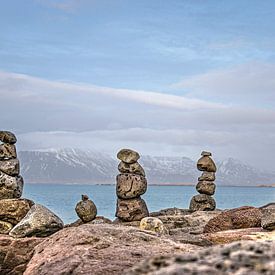 Vier Steinmetze in Reykjavik von Frans Blok