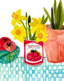 Tomaten und Narzissen von Sharon Nullmeyer