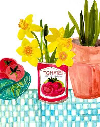 Tomates et jonquilles