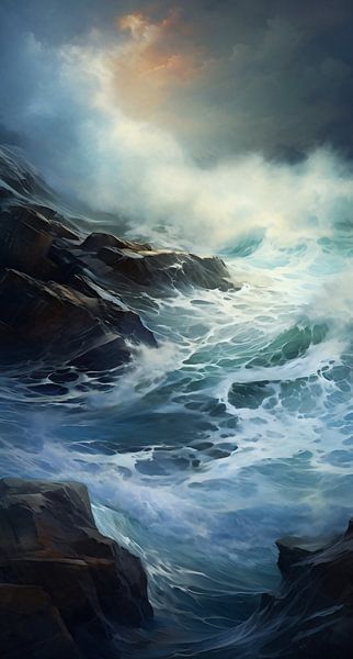 Op weg langs de zee van fernlichtsicht