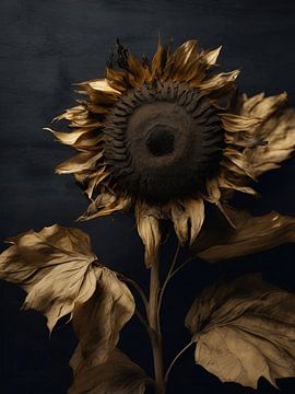 Gouden zonnebloem van On Your Wall