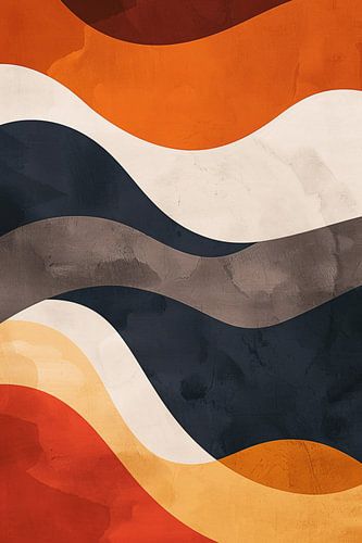 Abstract Golven in Aardse Kleuren