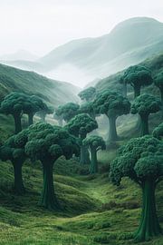 Fantasy forest landscape by Poster Art Shop