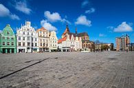 Uitzicht over de Neuer Markt in de Hanzestad Rostock van Rico Ködder thumbnail