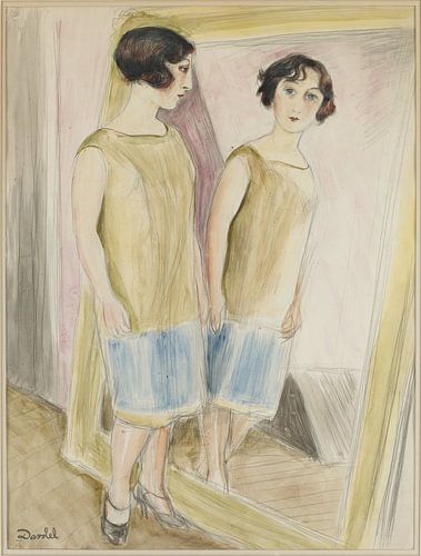 Nils Dardel - Lucienne in front of the mirror