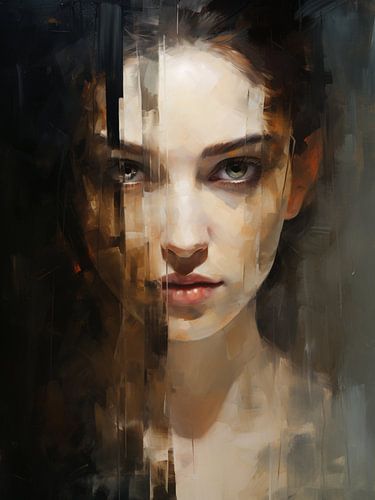 Modernes abstraktes Porträt