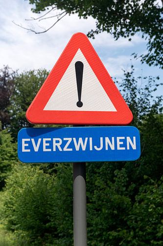 Everzwijnen verkeersbord