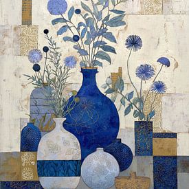 Blumenvasen | Elegante Vasen mit Blüten von Blickfänger Gemälde