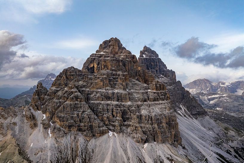 Tre Cime oder Drei Zinnen in den Dolomiten Italien von Sjoerd van der Wal Fotografie