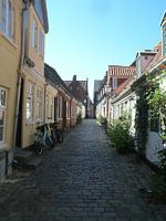 straatje in pittoresk Ribe Denemarken