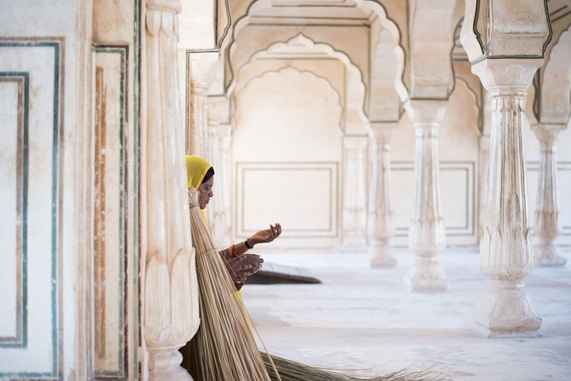 Amber fort, Jaipur, India van Mark Bonsink