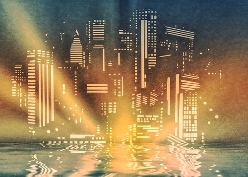 City lights on the river - Stadtlichter am Fluss