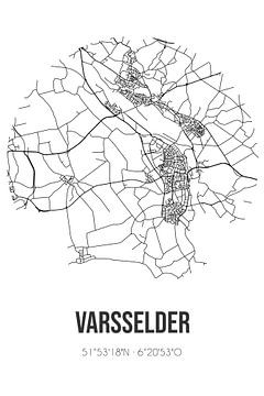 Varsselder (Gelderland) | Karte | Schwarz und Weiß von Rezona