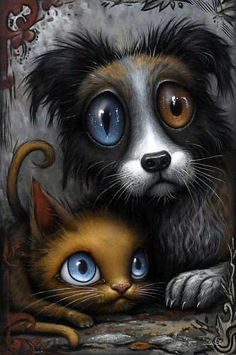 hond - kat - cartoon