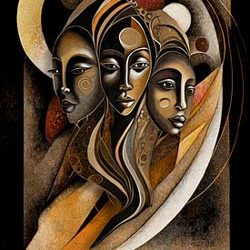 Afrikaans Abstract 6 van Joost Bolten