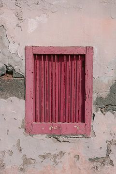 Roze raam | Fotoprint Gran Canaria | Canarische Eilanden Spanje reisfotografie van HelloHappylife