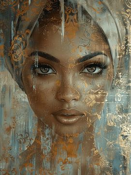 Modern abstract and chic portrait by Carla Van Iersel