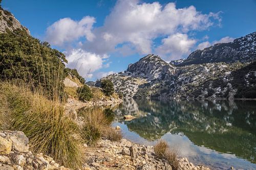 Gorg Blau reservoir in the Serra de Tramuntana mountains, Majorca by Christian Müringer