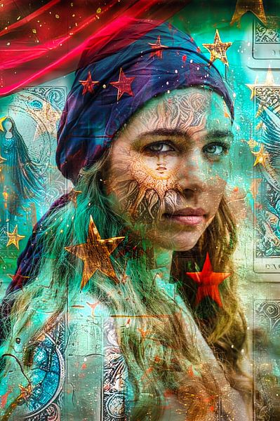 De waarzegster met tarotkaarten van VIRGINIE COLOMBANI