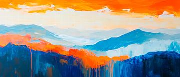 Paysage de montagne en couleurs sur Poster Art Shop