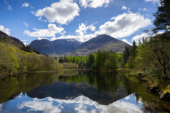 A Scottish loch as a perfect mirror
