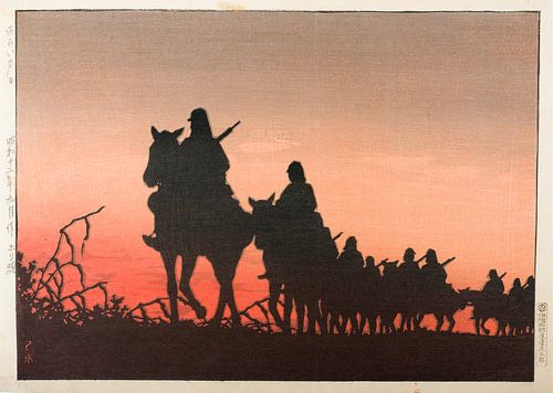 De roodgloeiende zon, Hasui Kawase