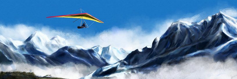 Sky High : le deltaplane dans les montagnes majestueuses par Jan Brons