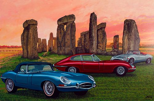 Jaguars Stonehenge Schilderij