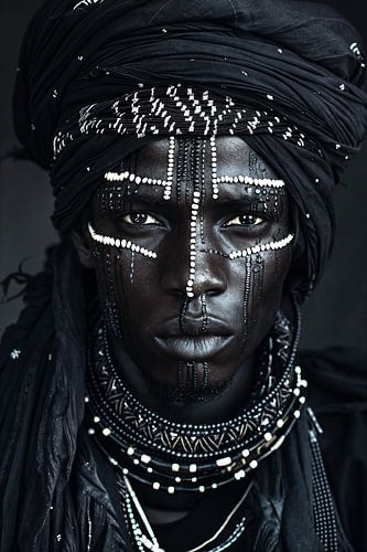 Afrikanischer Stamm Wodaabe Porträt