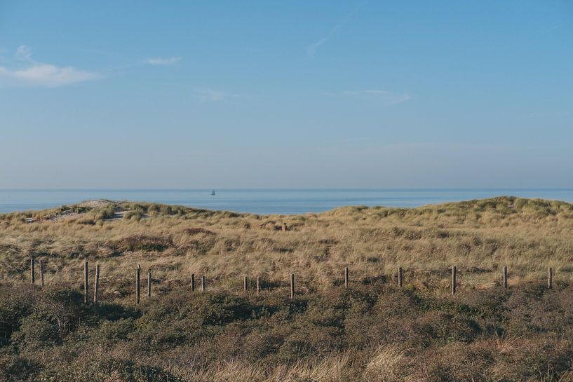 Diese eine Person in den Dünen des Westduin Parks Den Haag von Robin Cox
